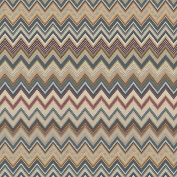Happy Zigzag Green & Brown Wallpaper