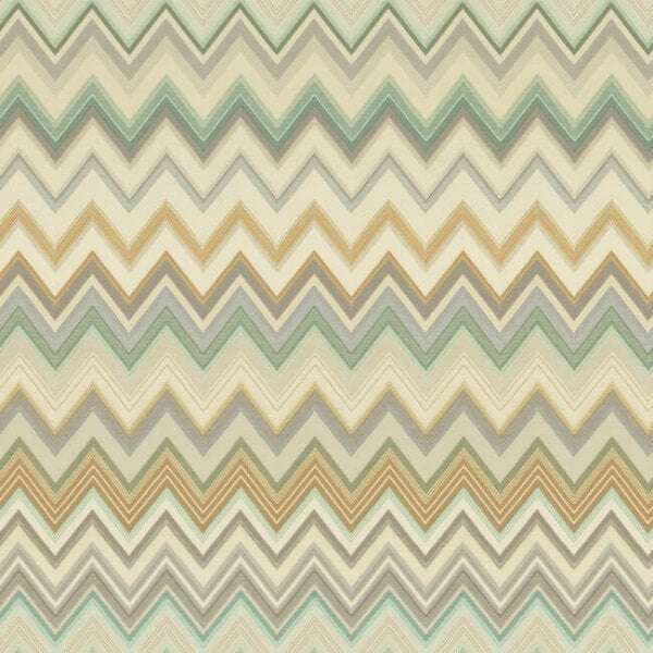 Happy Zigzag Green Wallpaper