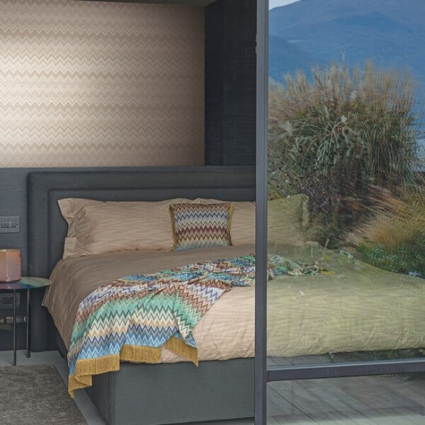 Happy Zigzag Neutral Wallpaper