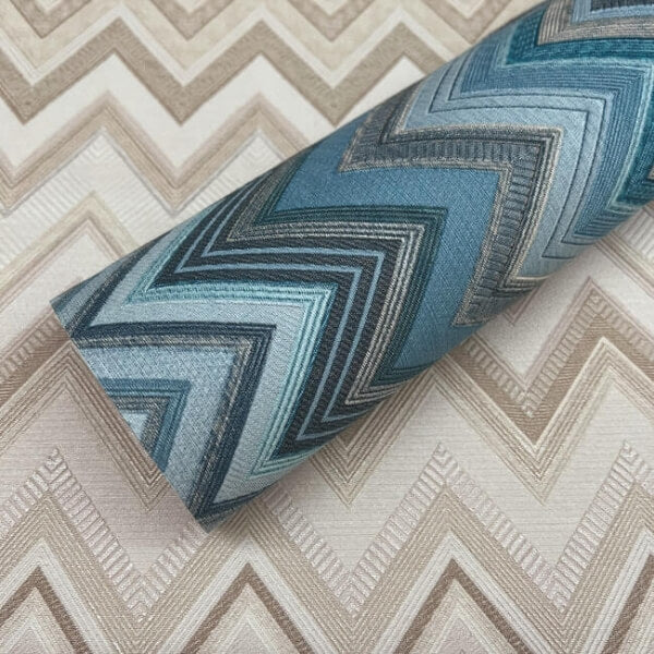 Happy Zigzag Neutral Wallpaper
