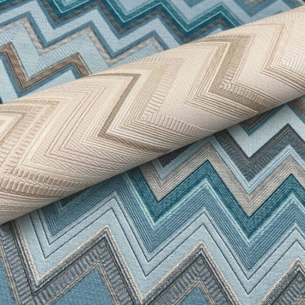 Happy Zigzag Neutral Wallpaper