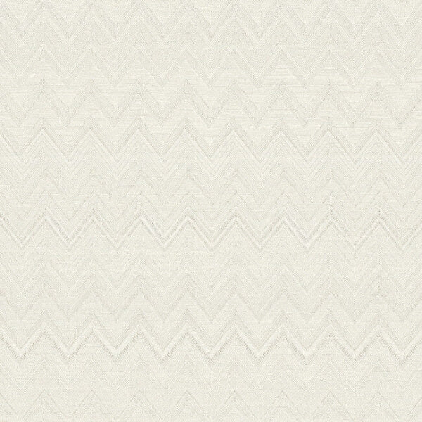 Happy Zigzag Cream Wallpaper