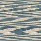 Flamed Zigzag Blue & Cream Wallpaper