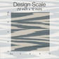 Flamed Zigzag Blue & Cream Wallpaper