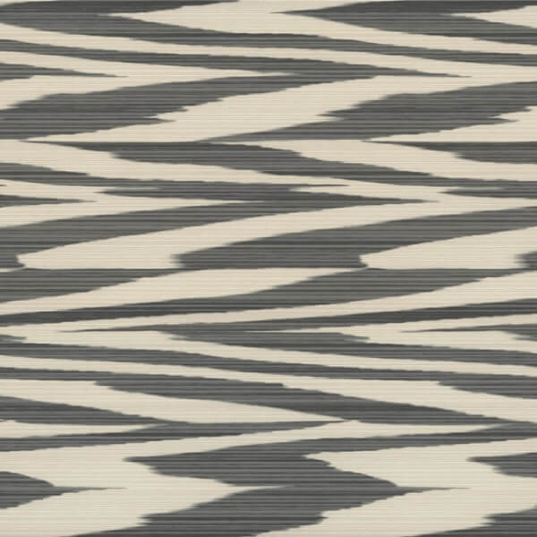 Flamed Zigzag Black & Cream Wallpaper