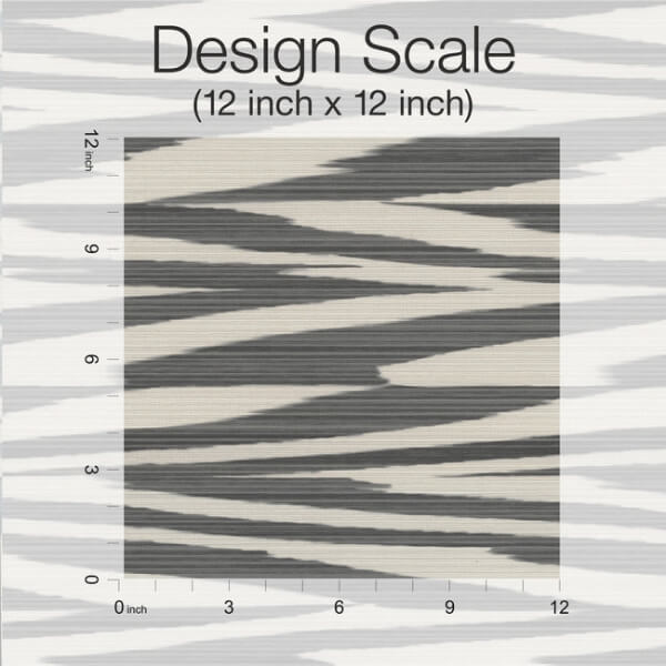 Flamed Zigzag Black & Cream Wallpaper