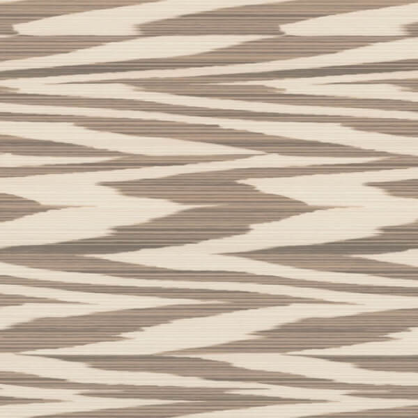 Flamed Zigzag Brown & Cream Wallpaper