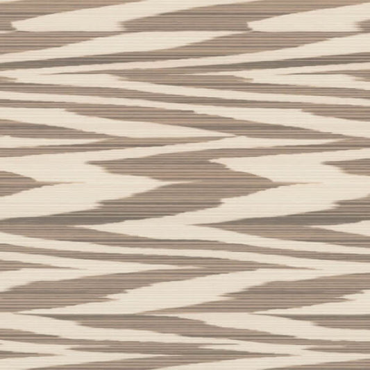 Flamed Zigzag Brown & Cream Wallpaper