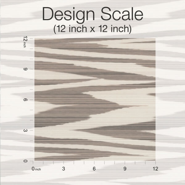 Flamed Zigzag Brown & Cream Wallpaper
