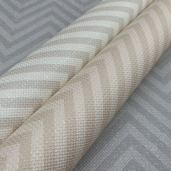 Macro Chevron Beige & Cream Wallpaper