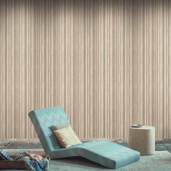 Striped Sunset Brown Wallpaper