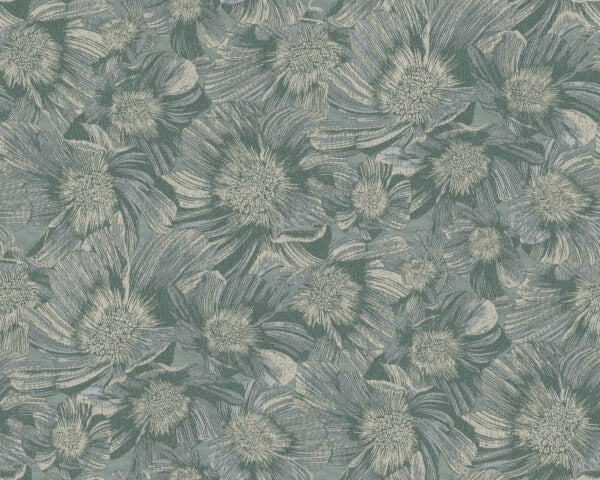 Anemoni Teal Wallpaper
