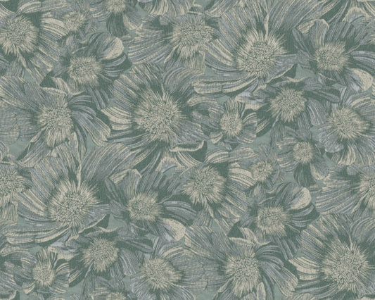 Anemoni Teal Wallpaper