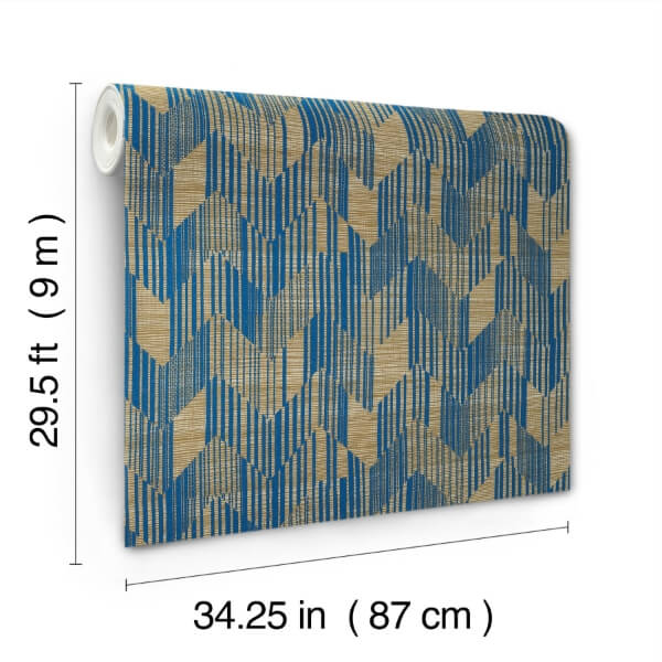 Birch Blue Wallpaper