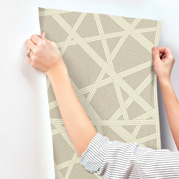 Nastri Warm Neutral Wallpaper