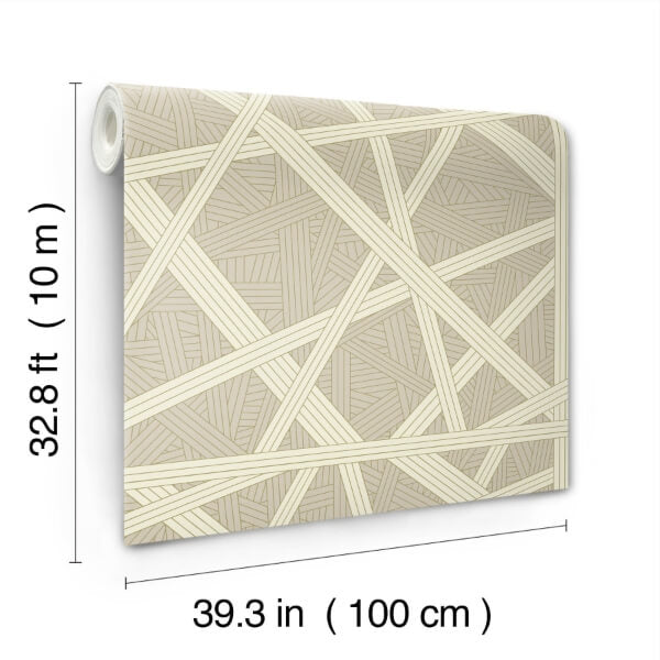 Nastri Warm Neutral Wallpaper