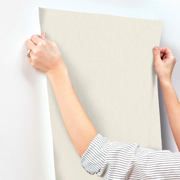 Linen Cream Wallpaper