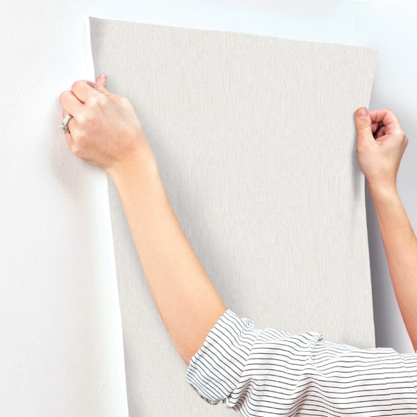 Linen Light Grey Wallpaper