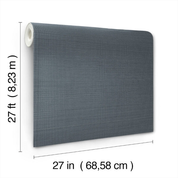 Loomed Indigo Wallpaper