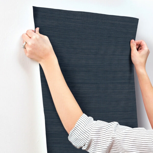 Loomed Indigo Wallpaper