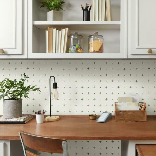 Cross Stitch Green Wallpaper