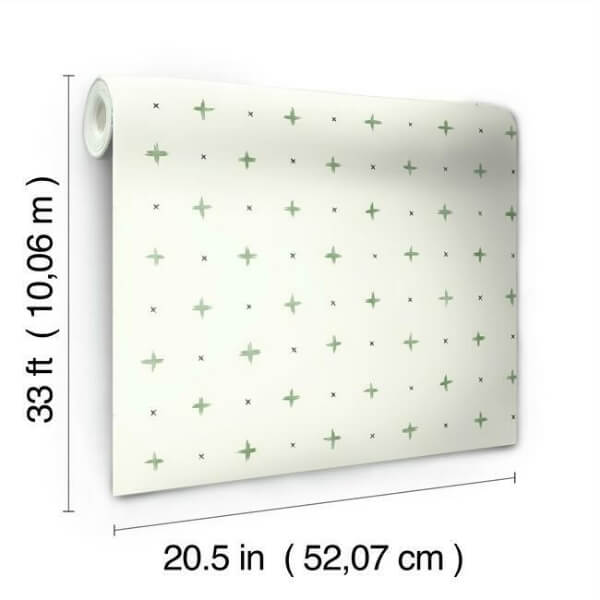Cross Stitch Green Wallpaper