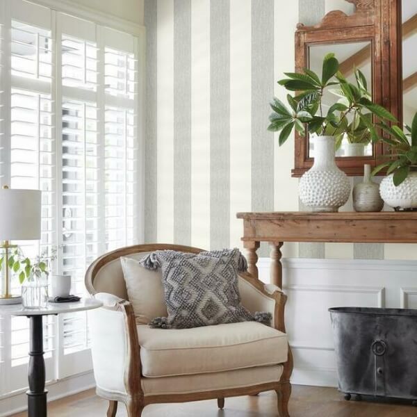 Thread Stripe Black Wallpaper
