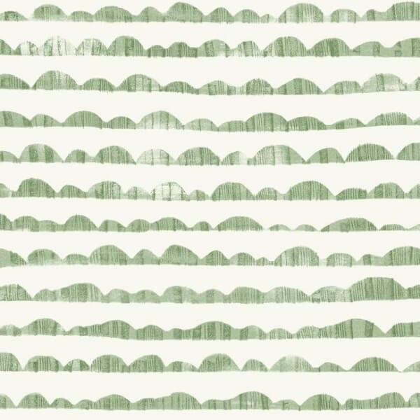 Hill & Horizon Green Wallpaper