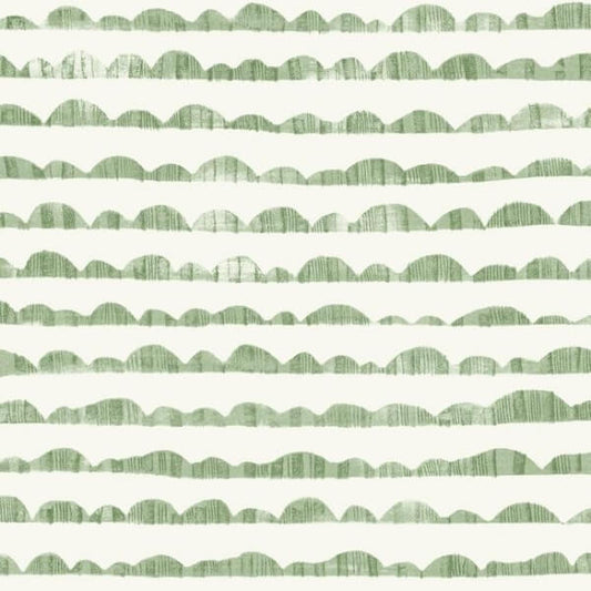 Hill & Horizon Green Wallpaper