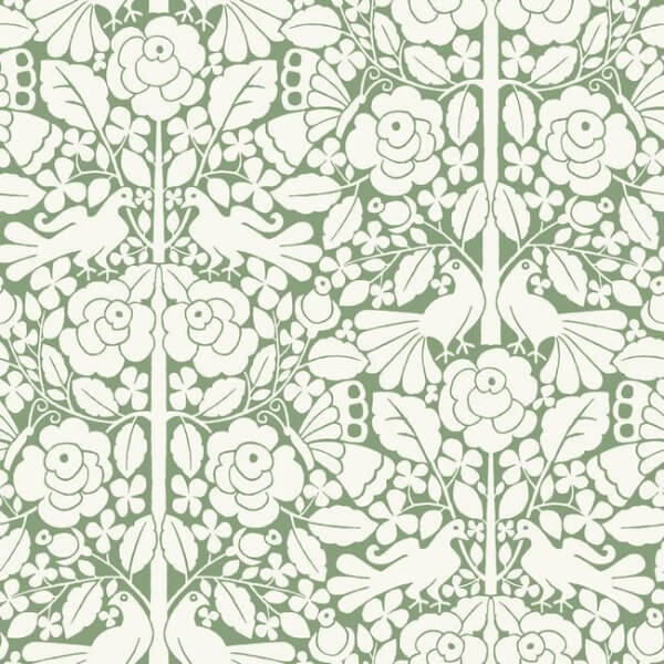 Fairy Tales Green Wallpaper