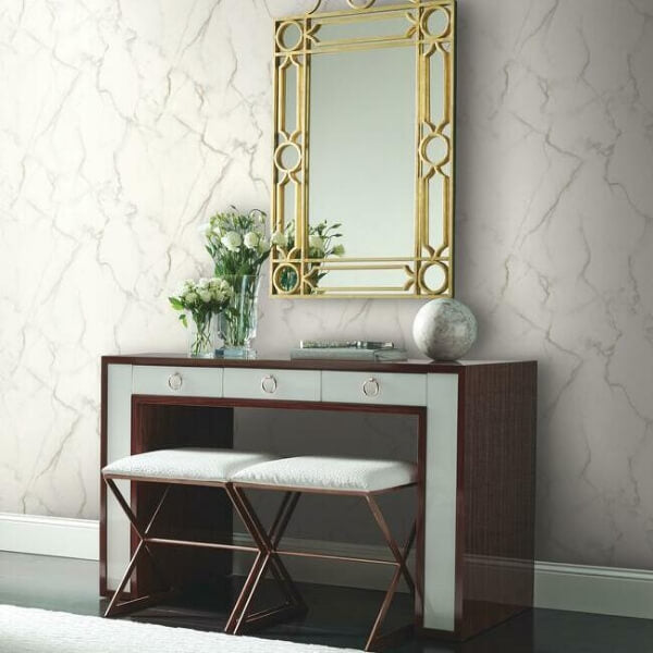 Gilded Marble Grey & Gold Wallpaper