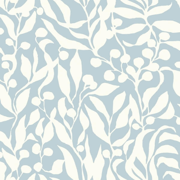 Olive Mill Sky Blue Wallpaper