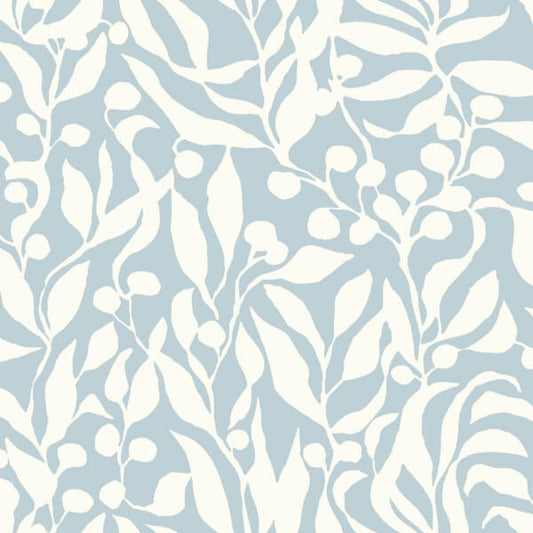 Olive Mill Sky Blue Wallpaper