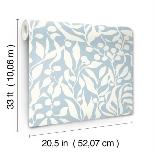 Olive Mill Sky Blue Wallpaper