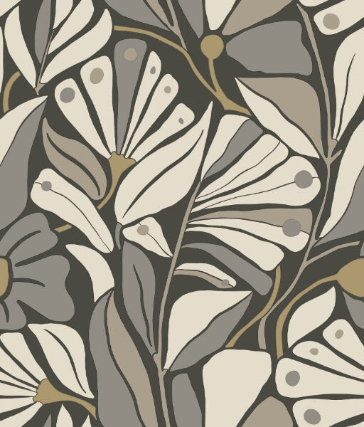 Cabana Club Onyx Wallpaper