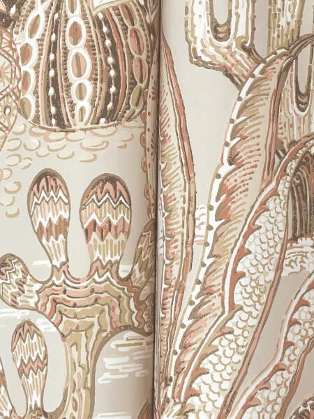 Lotus Land Cacti Baked Clay Wallpaper