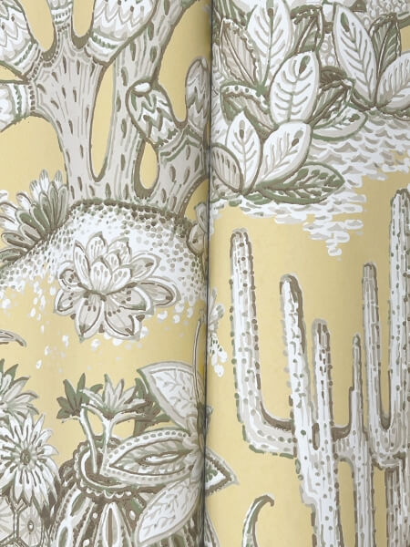 Lotus Land Cacti Sunshine Wallpaper