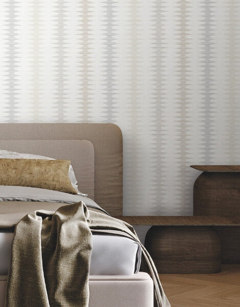 Woven Desert Sand & Fog Wallpaper