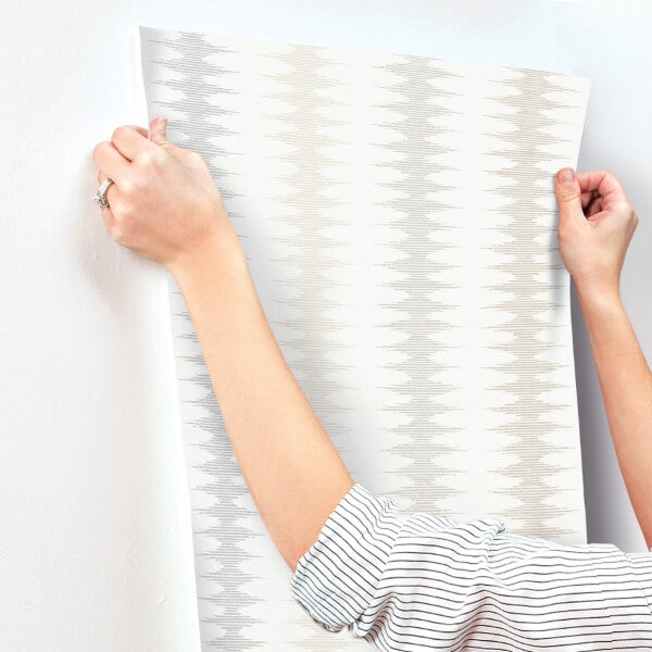 Woven Desert Sand & Fog Wallpaper