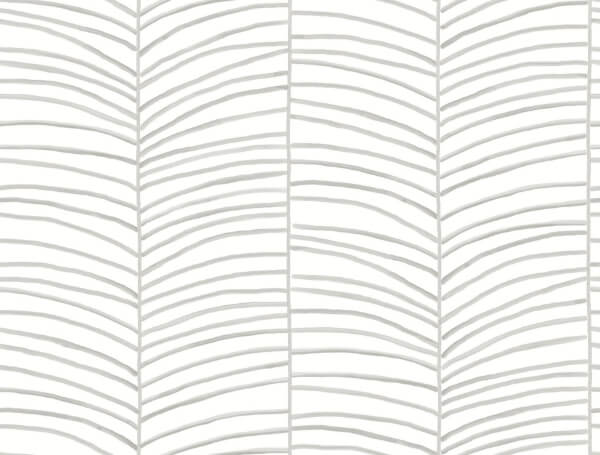 Cascade Palm Chevron Fog Wallpaper
