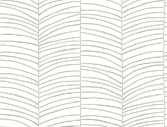 Cascade Palm Chevron Fog Wallpaper