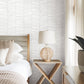 Cascade Palm Chevron Fog Wallpaper
