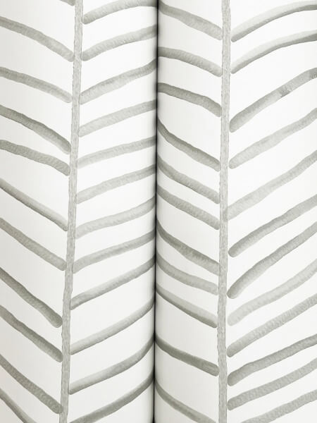 Cascade Palm Chevron Fog Wallpaper