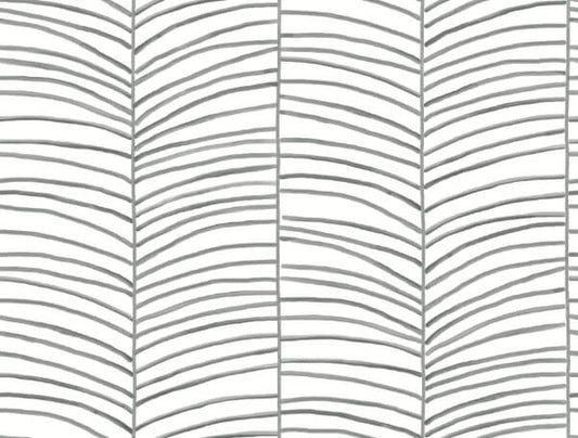 Cascade Palm Chevron Onyx Wallpaper