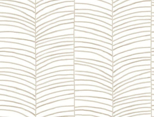 Cascade Palm Chevron Dune Wallpaper