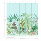 Tropical Panoramic Blue Wall Mural