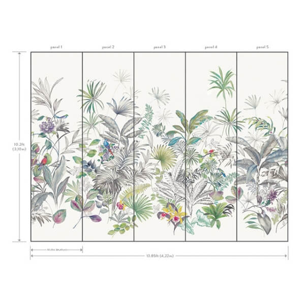 Tropical Green Wall Mural