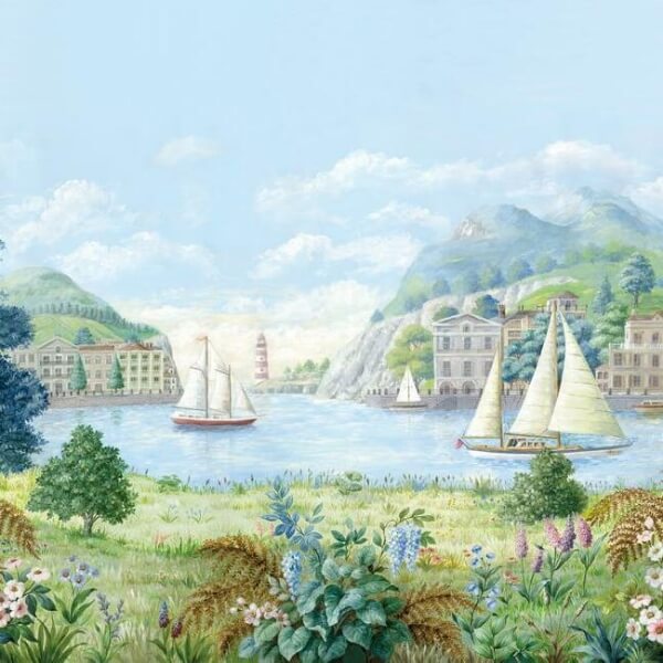 Safe Harbor Light Blue Wall Mural