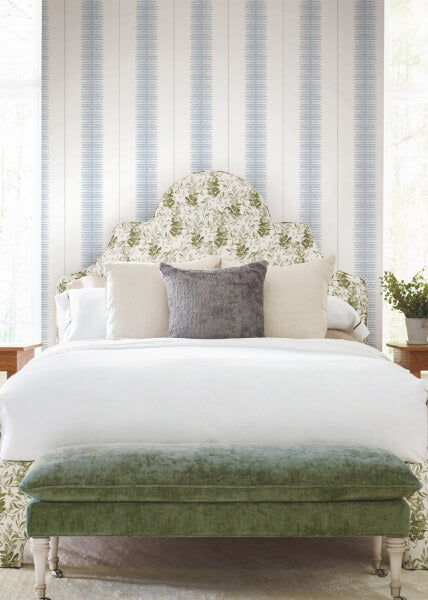 Tandem Stripe Blue Wallpaper