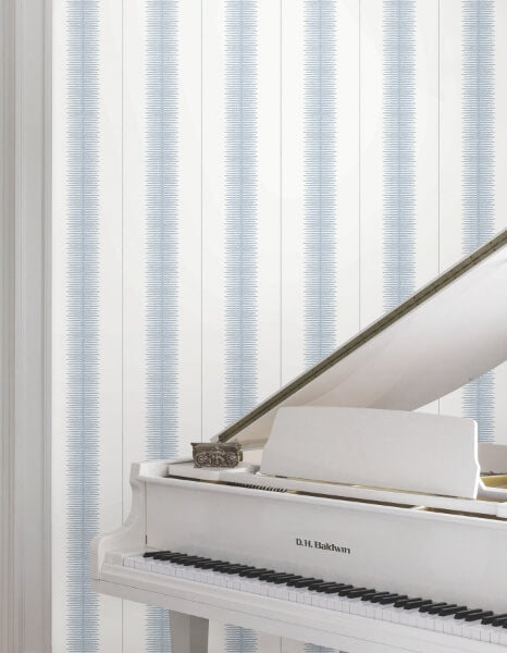 Tandem Stripe Blue Wallpaper